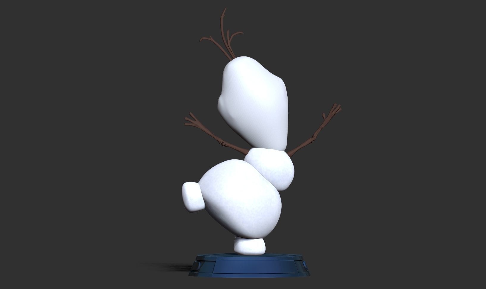 Olaf is happy 3D print model_5
