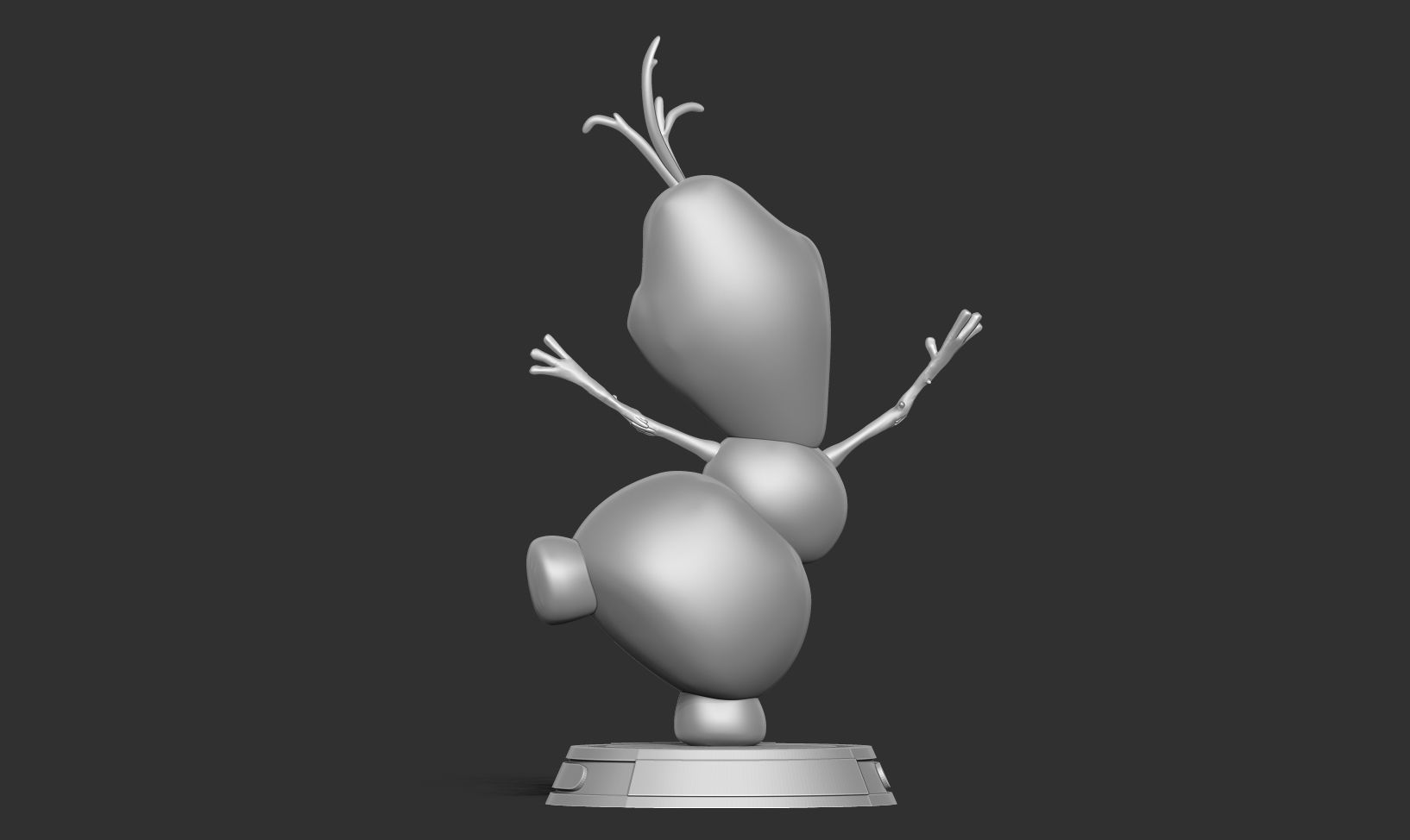 Olaf is happy 3D print model_6