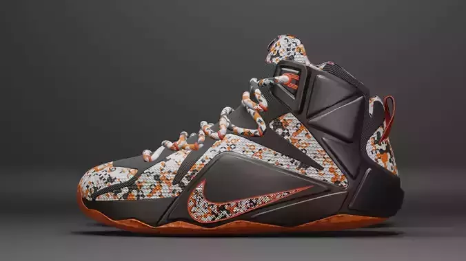 Nike Lebron orange abstract