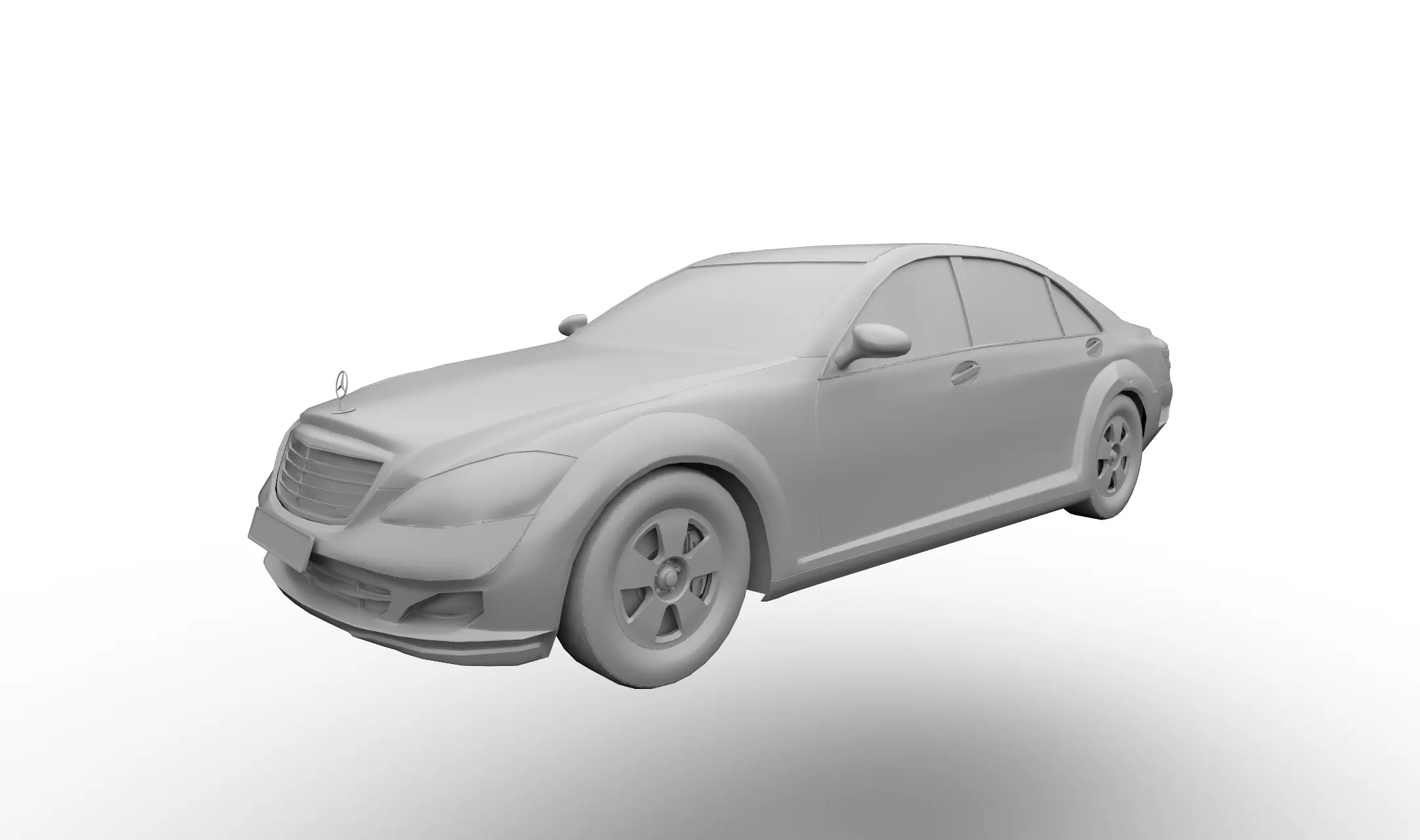 Mercedes Benz 3D Model Low-poly 3D model_0