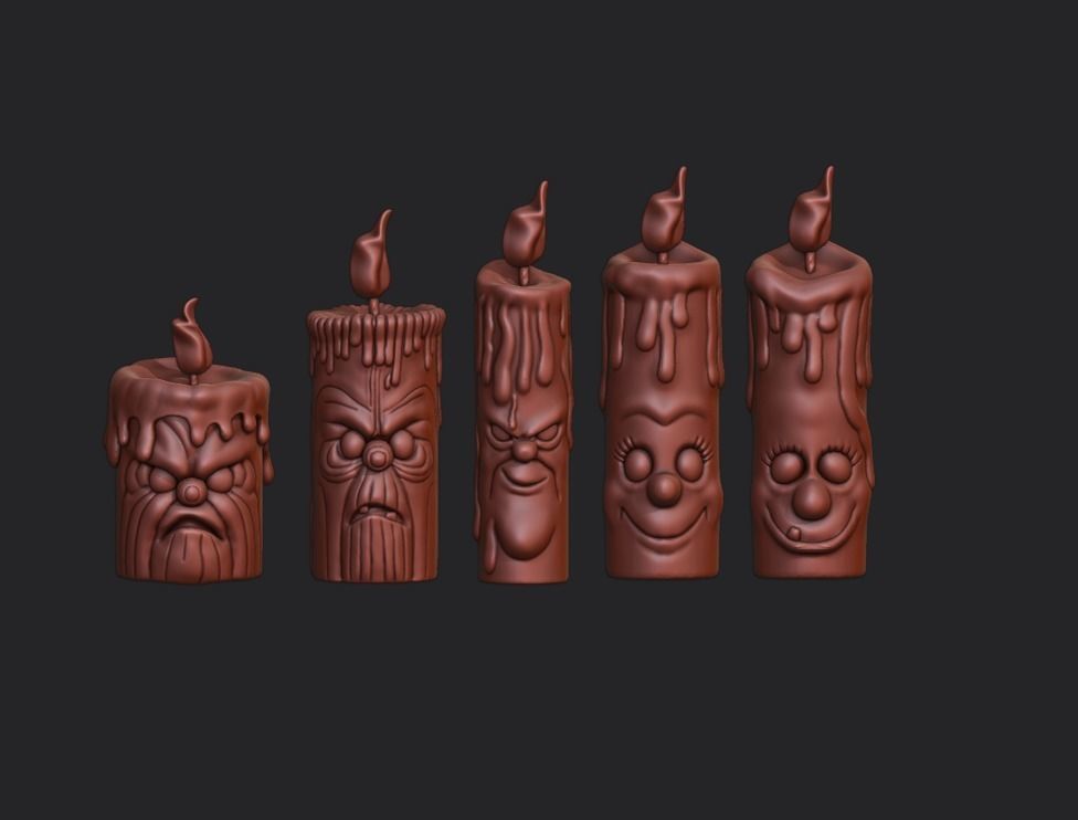 candles at Christmas 2024 3D print model_3