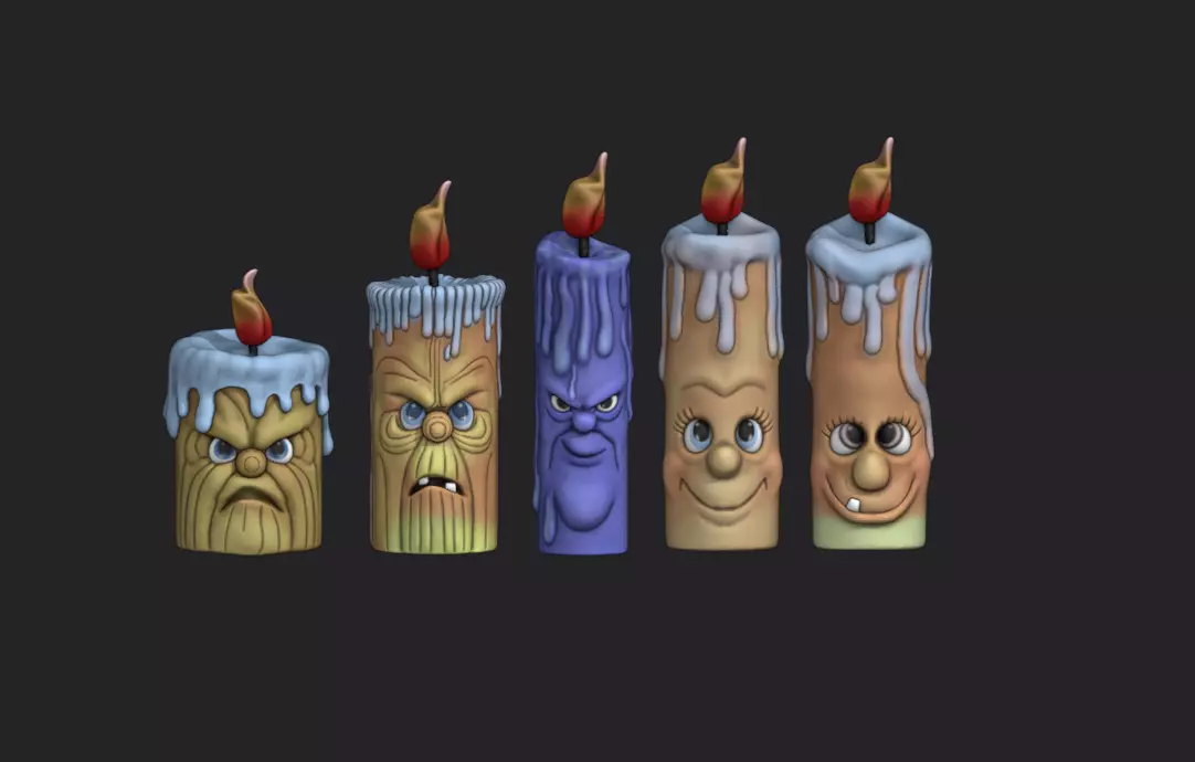 candles at Christmas 2024 3D print model_0