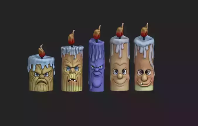 candles at Christmas 2024 3D print model