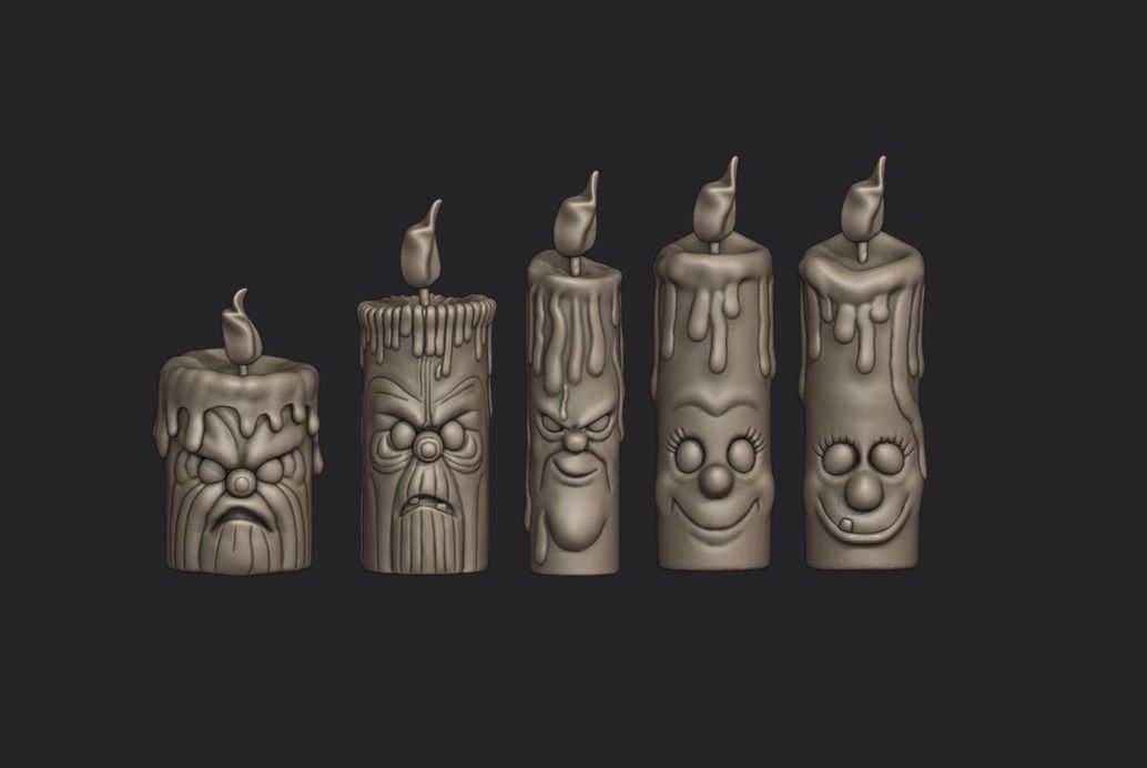 candles at Christmas 2024 3D print model_4