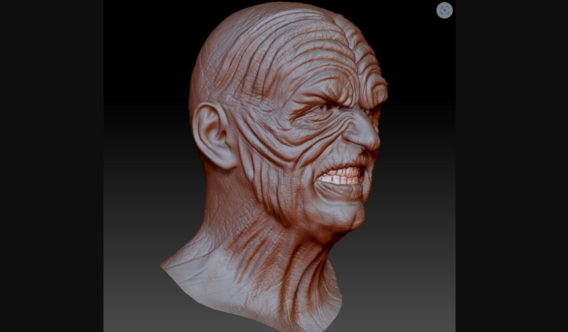 Palpatine head from Star Wars 3D print model_2