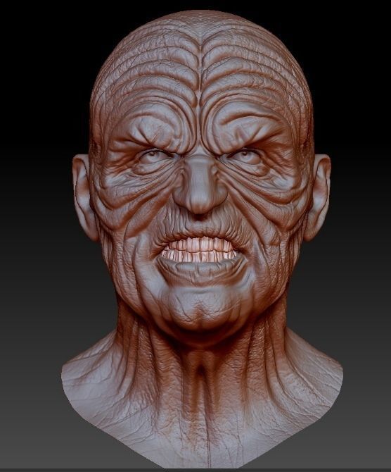 Palpatine head from Star Wars 3D print model_3
