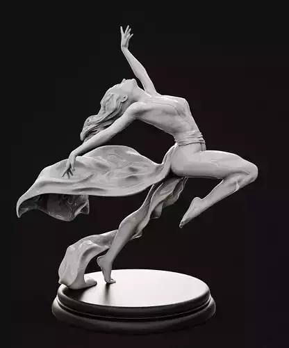 WOMAN DANCING FOR 3D PRINTING