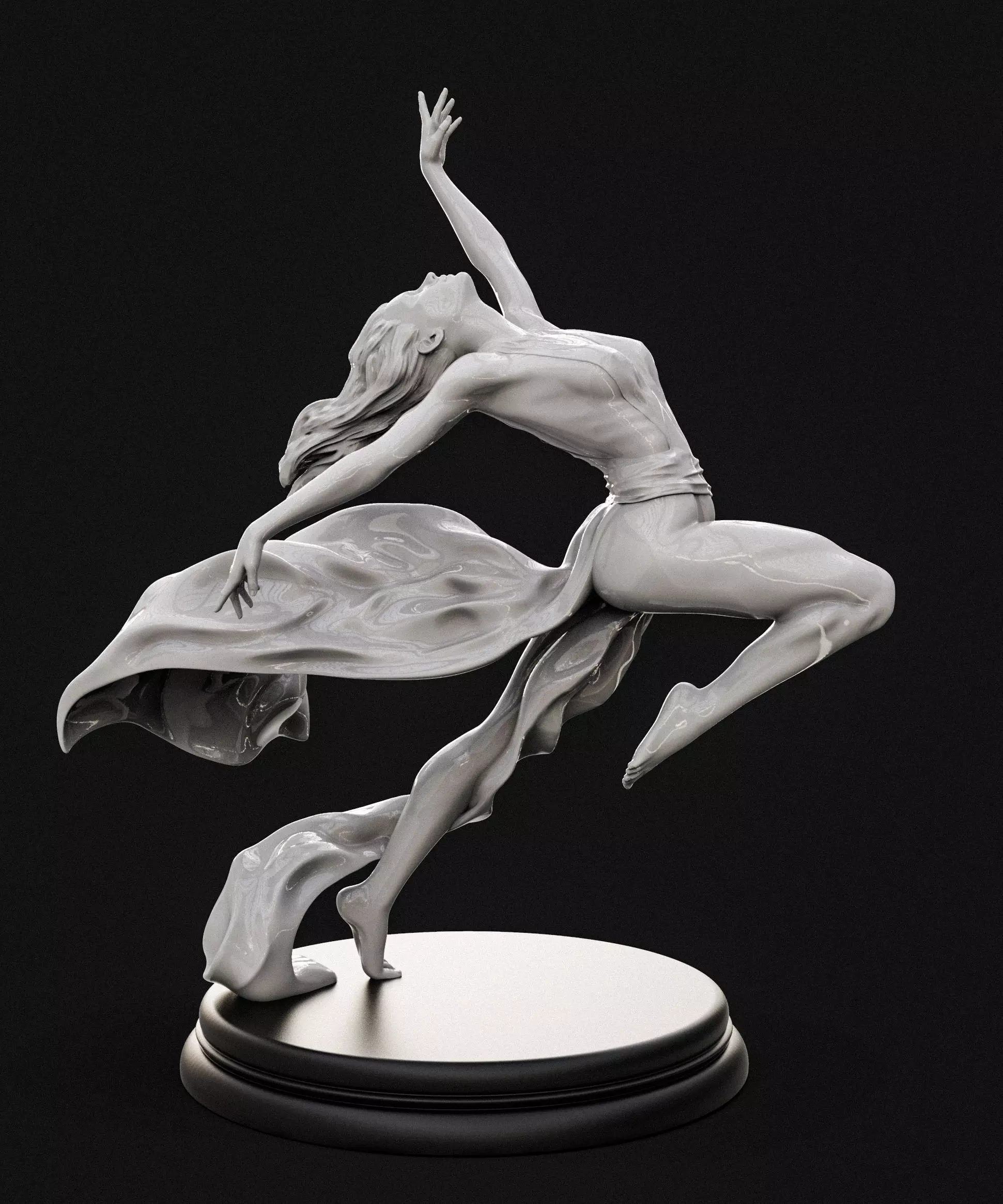 WOMAN DANCING FOR 3D PRINTING 3D print model