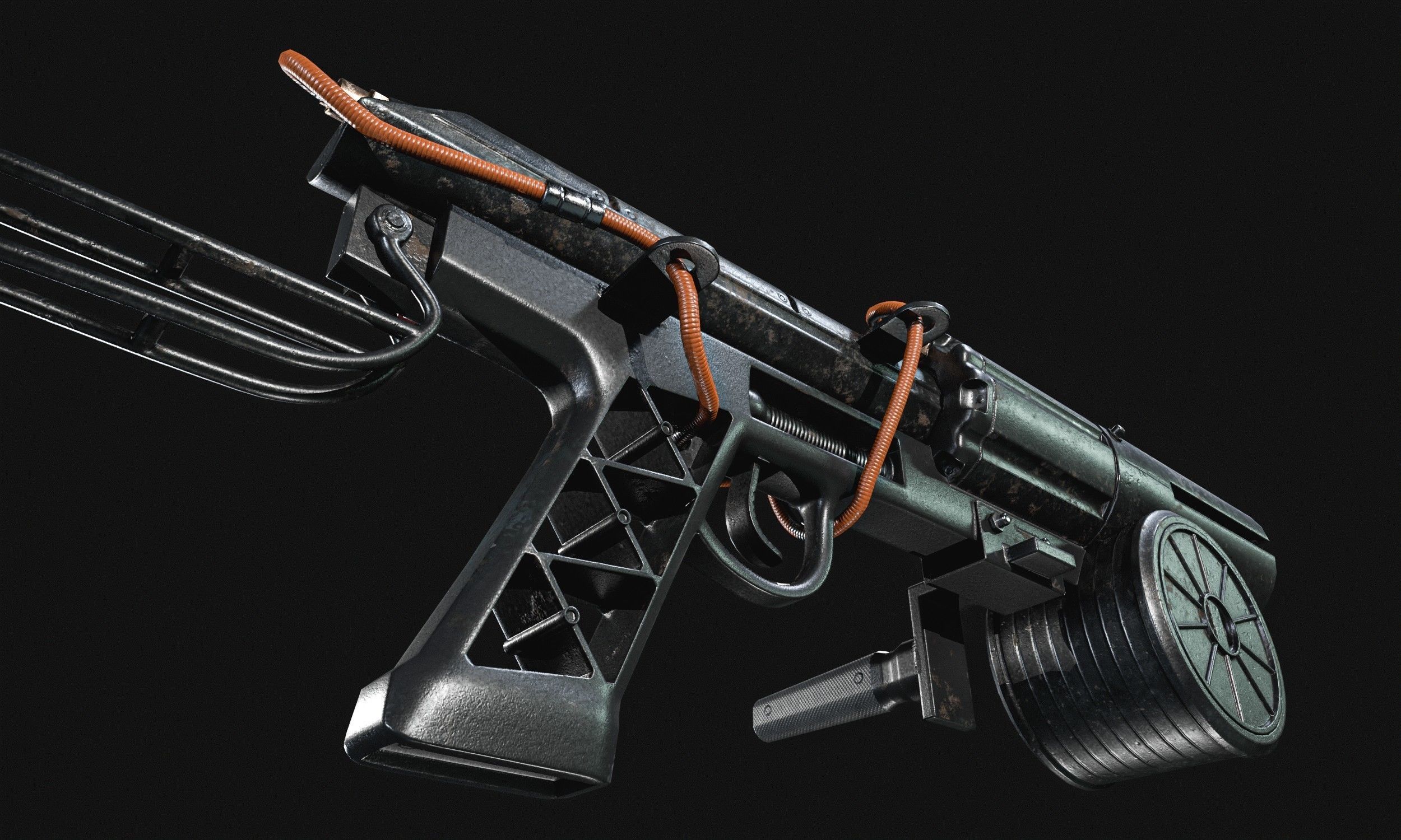 Grappling Hook Gun  Low-poly 3D model_21