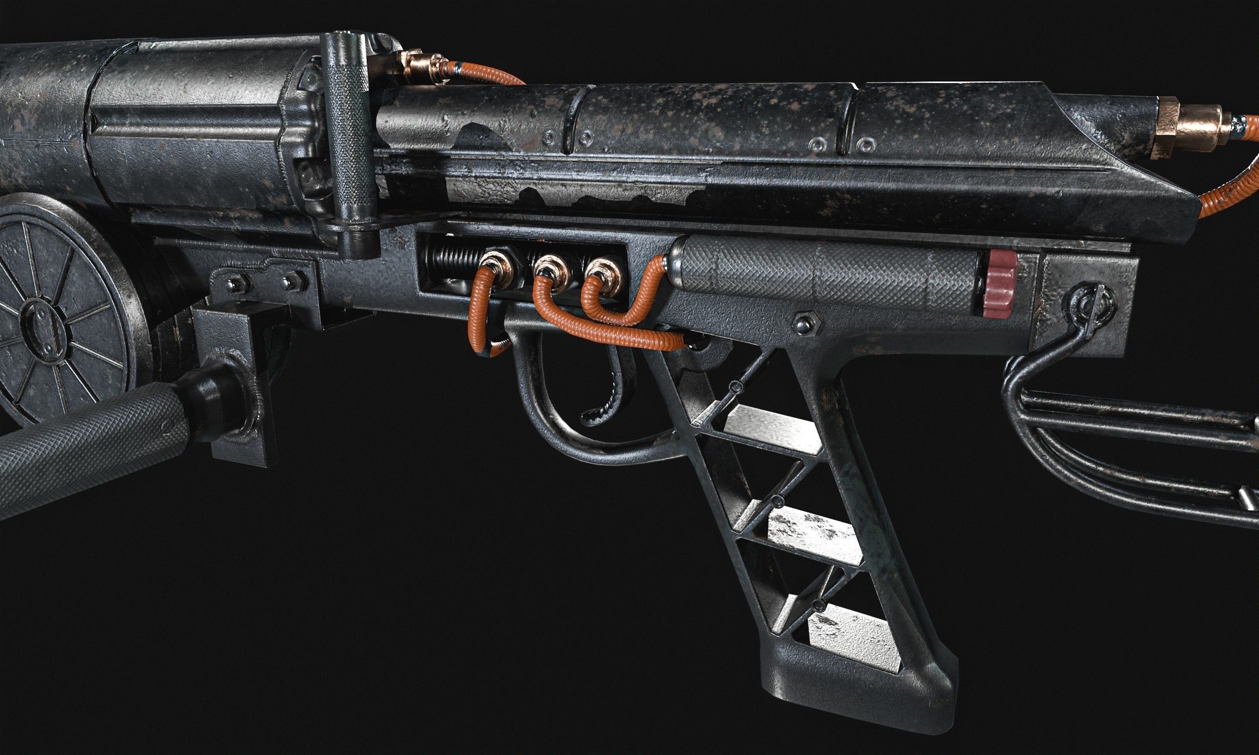 Grappling Hook Gun  Low-poly 3D model_12