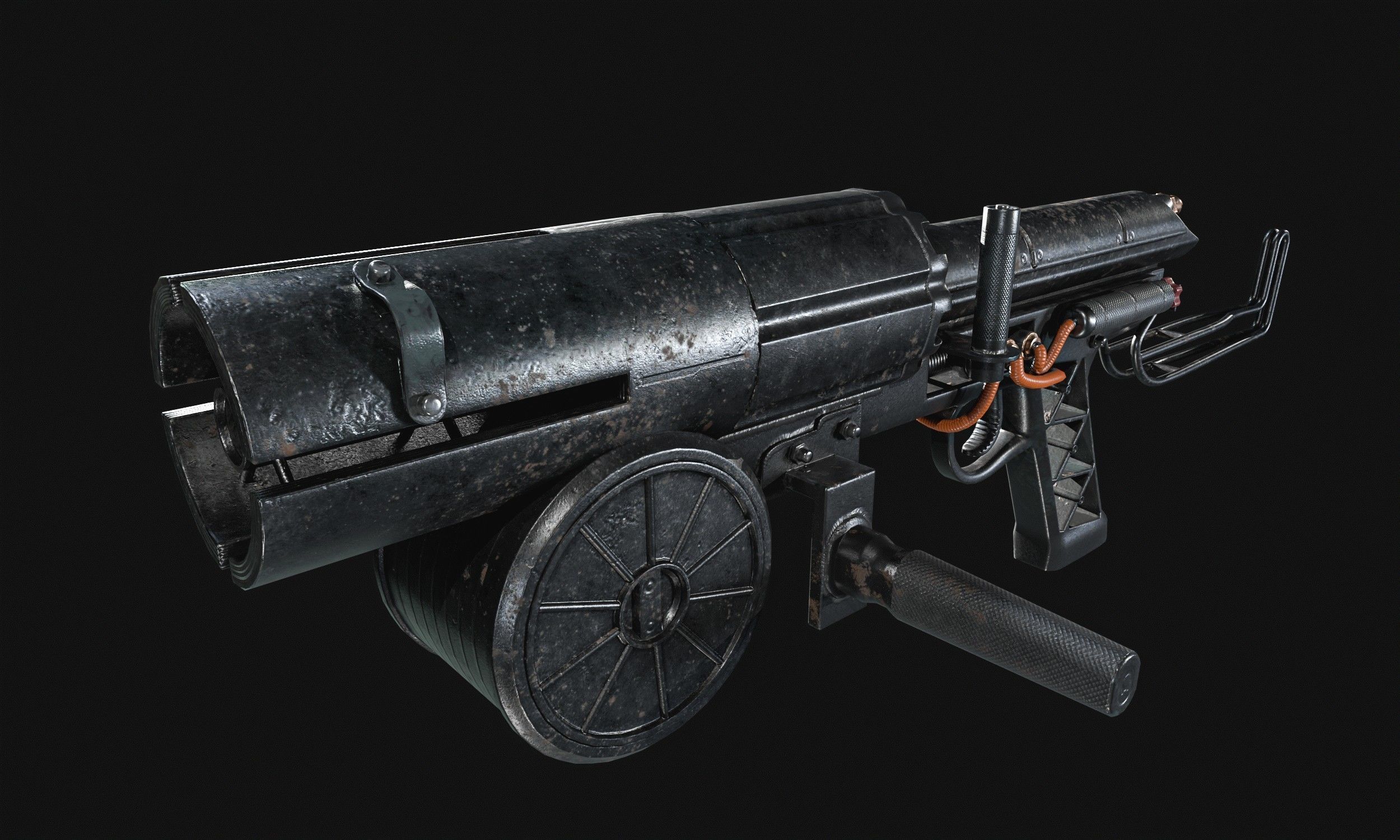 Grappling Hook Gun  Low-poly 3D model_7