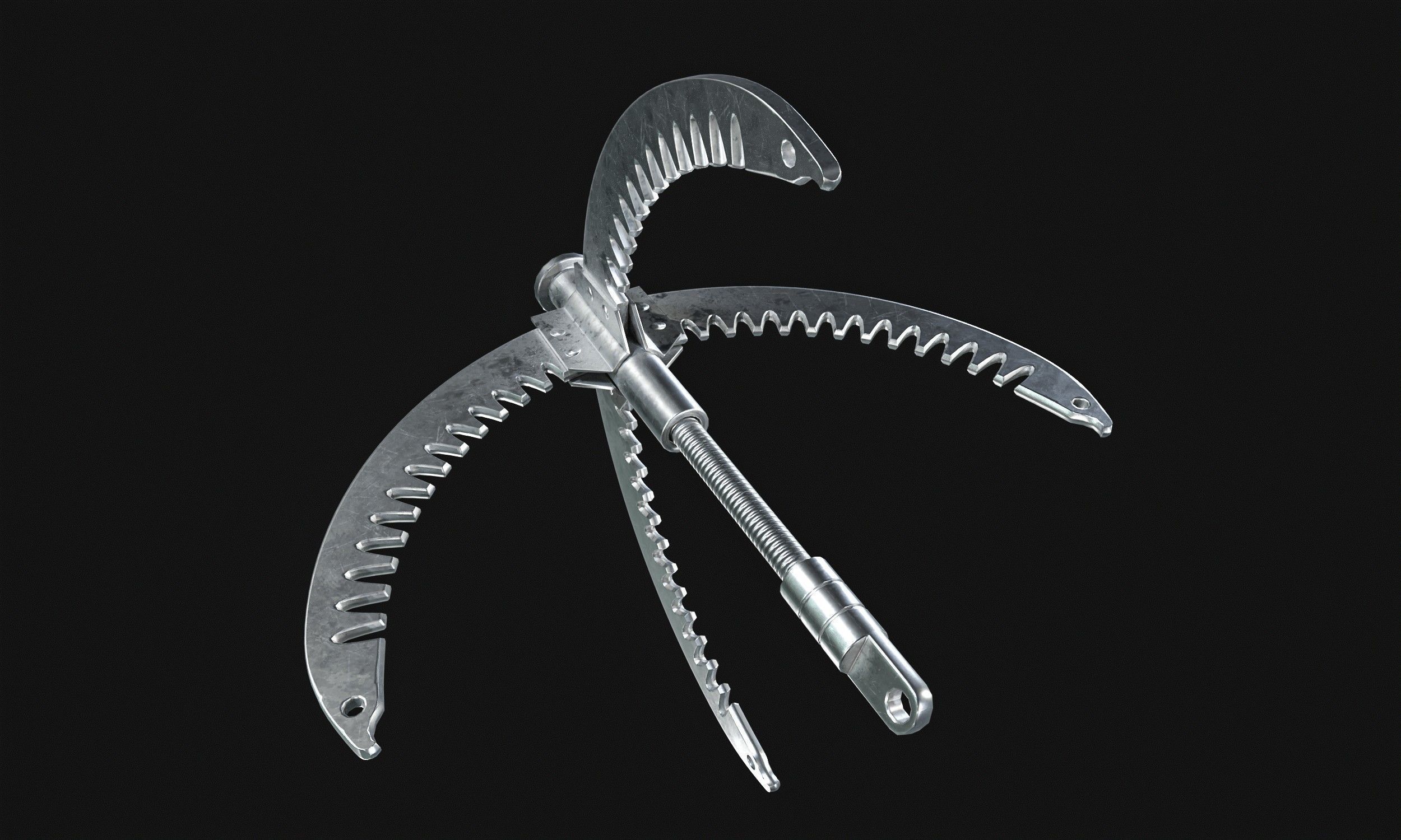 Grappling Hook Gun  Low-poly 3D model_5