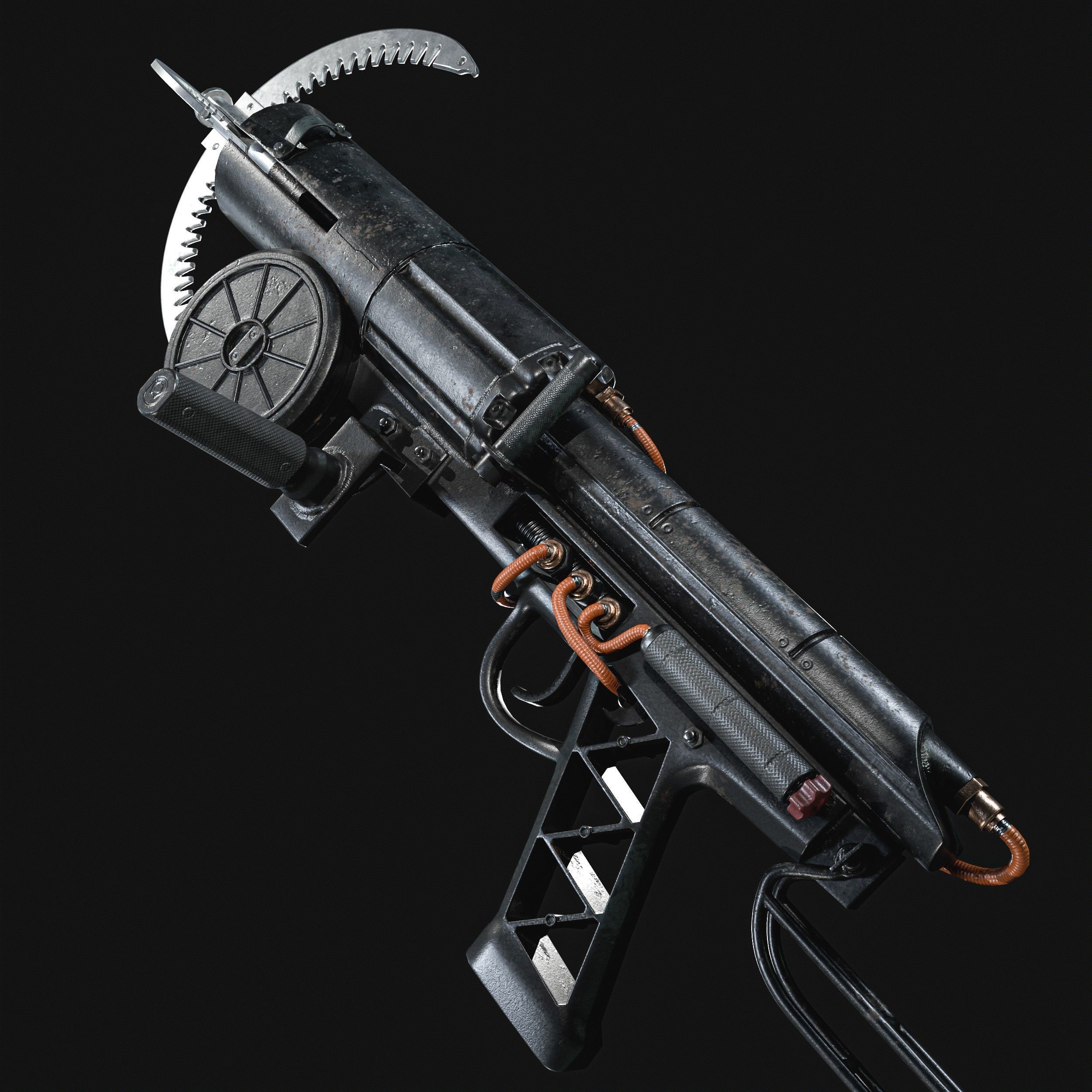 Grappling Hook Gun  Low-poly 3D model_4