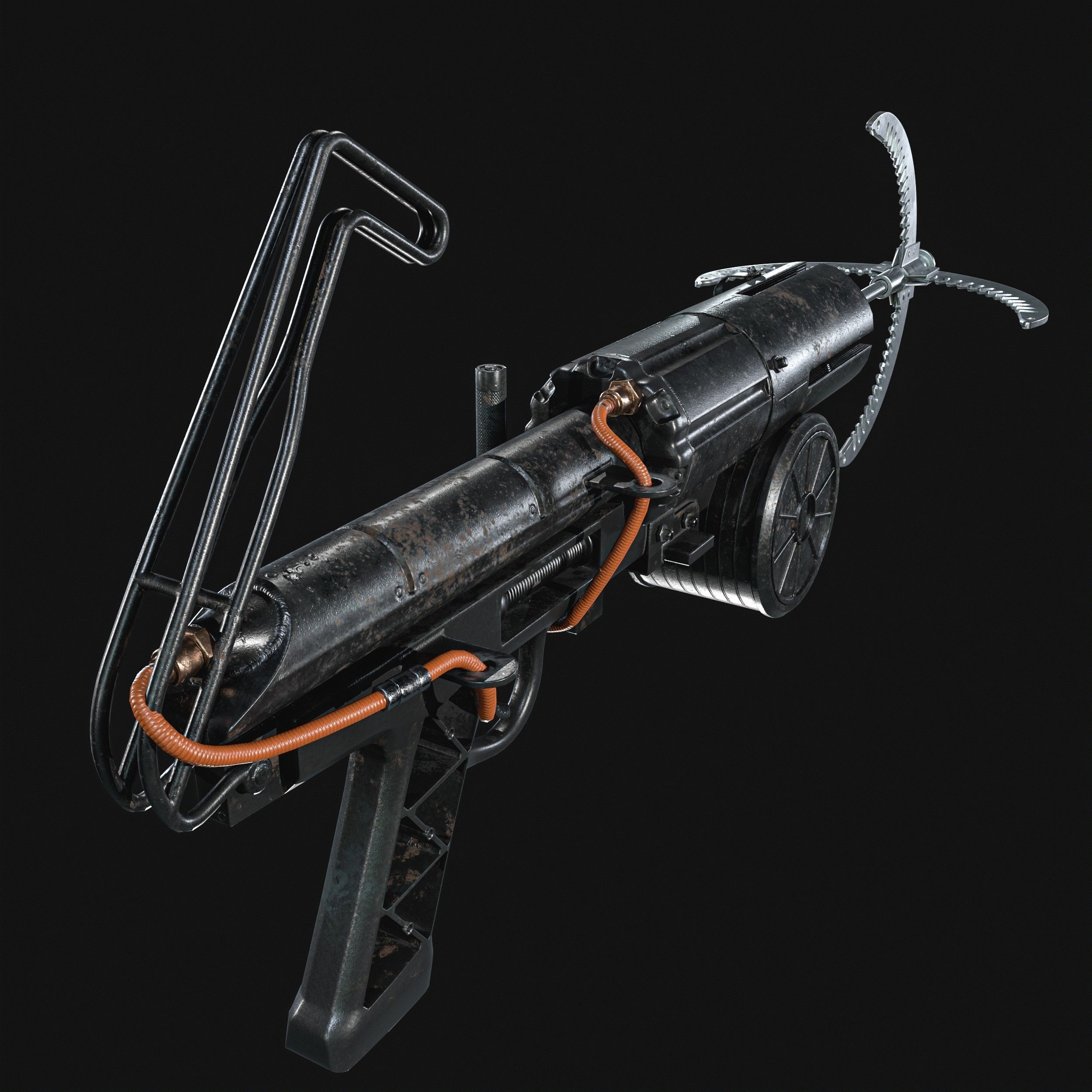 Grappling Hook Gun  Low-poly 3D model_3