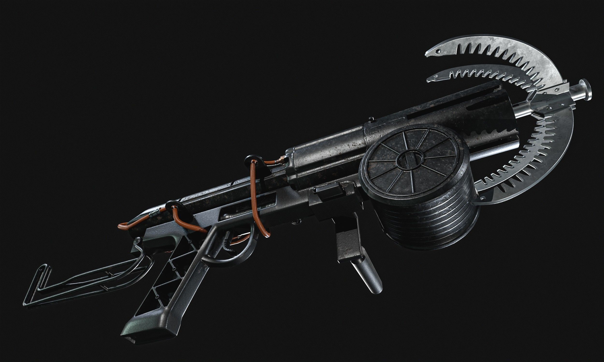 Grappling Hook Gun  Low-poly 3D model_15