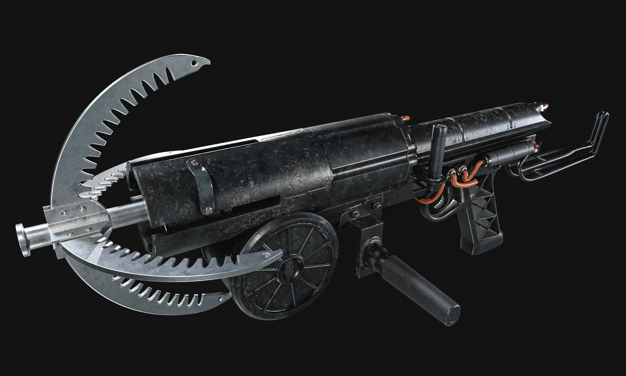 Grappling Hook Gun  Low-poly 3D model_11