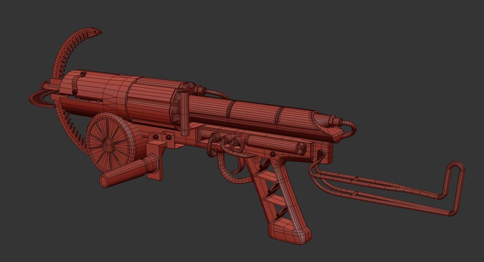 Grappling Hook Gun  Low-poly 3D model_33