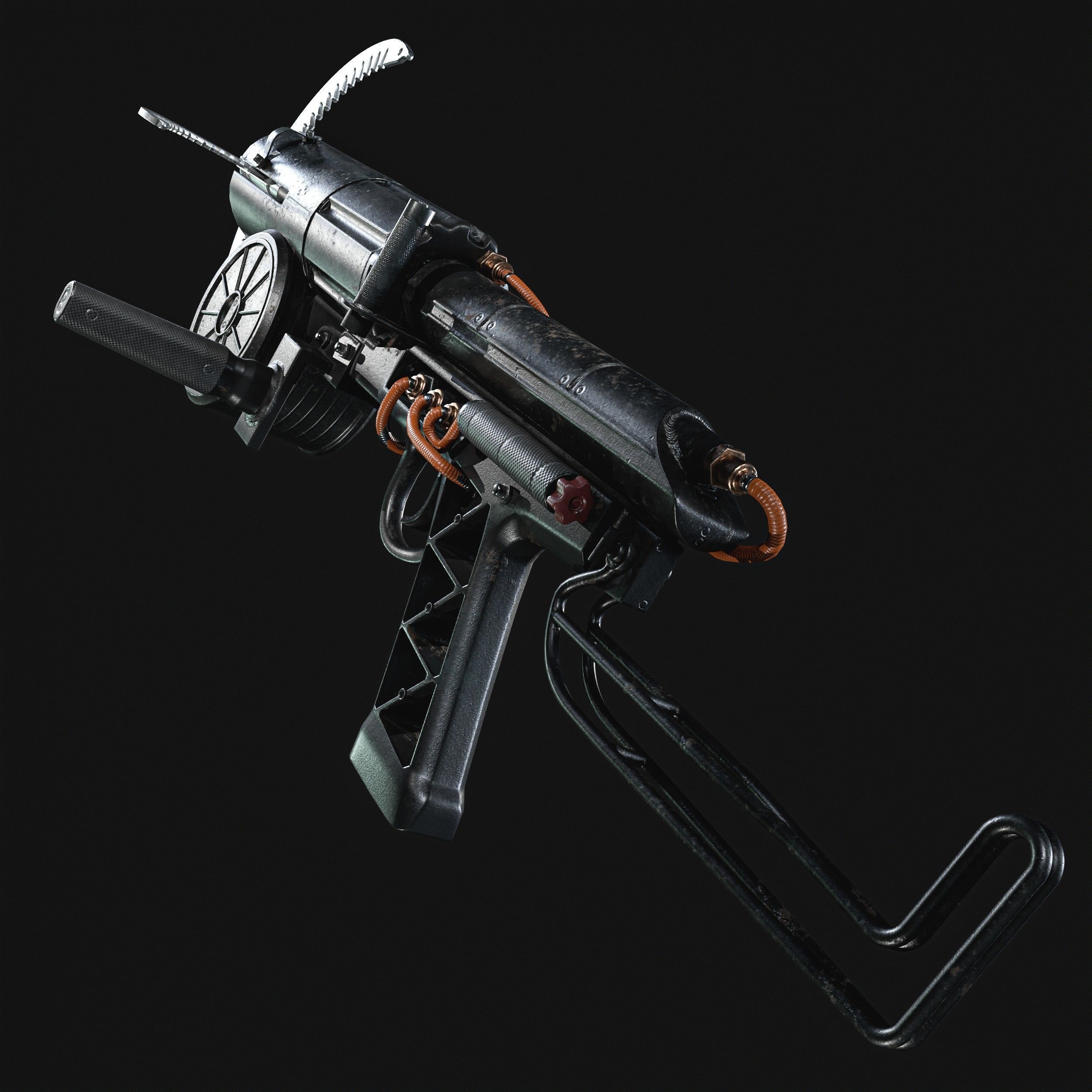 Grappling Hook Gun  Low-poly 3D model_10