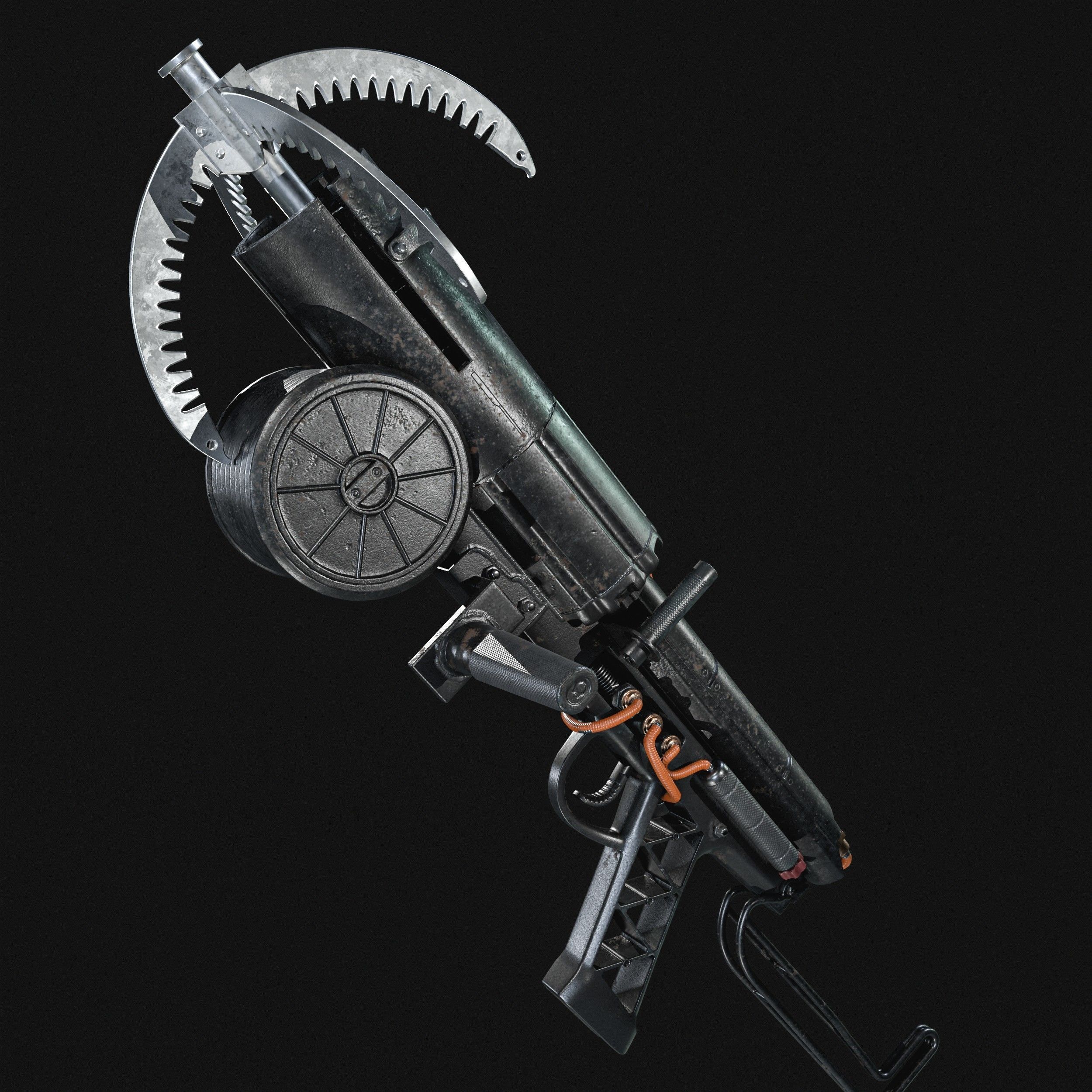 Grappling Hook Gun  Low-poly 3D model_9