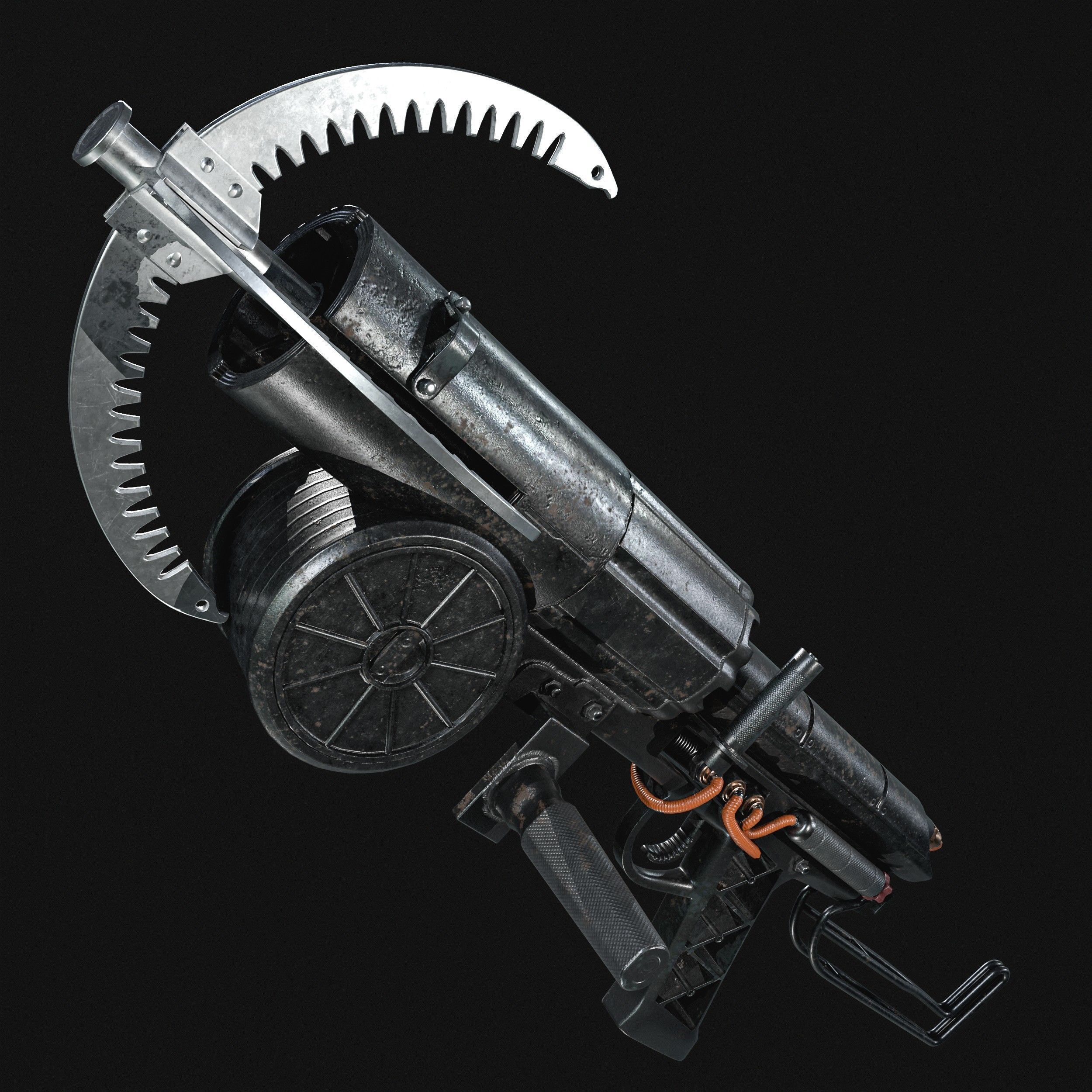 Grappling Hook Gun  Low-poly 3D model_8