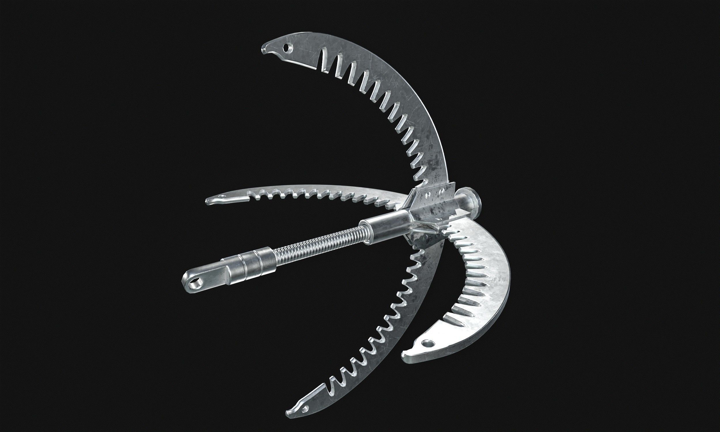 Grappling Hook Gun  Low-poly 3D model_23