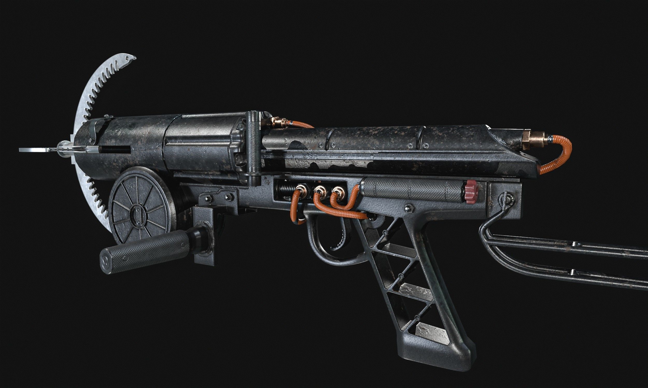 Grappling Hook Gun  Low-poly 3D model_6