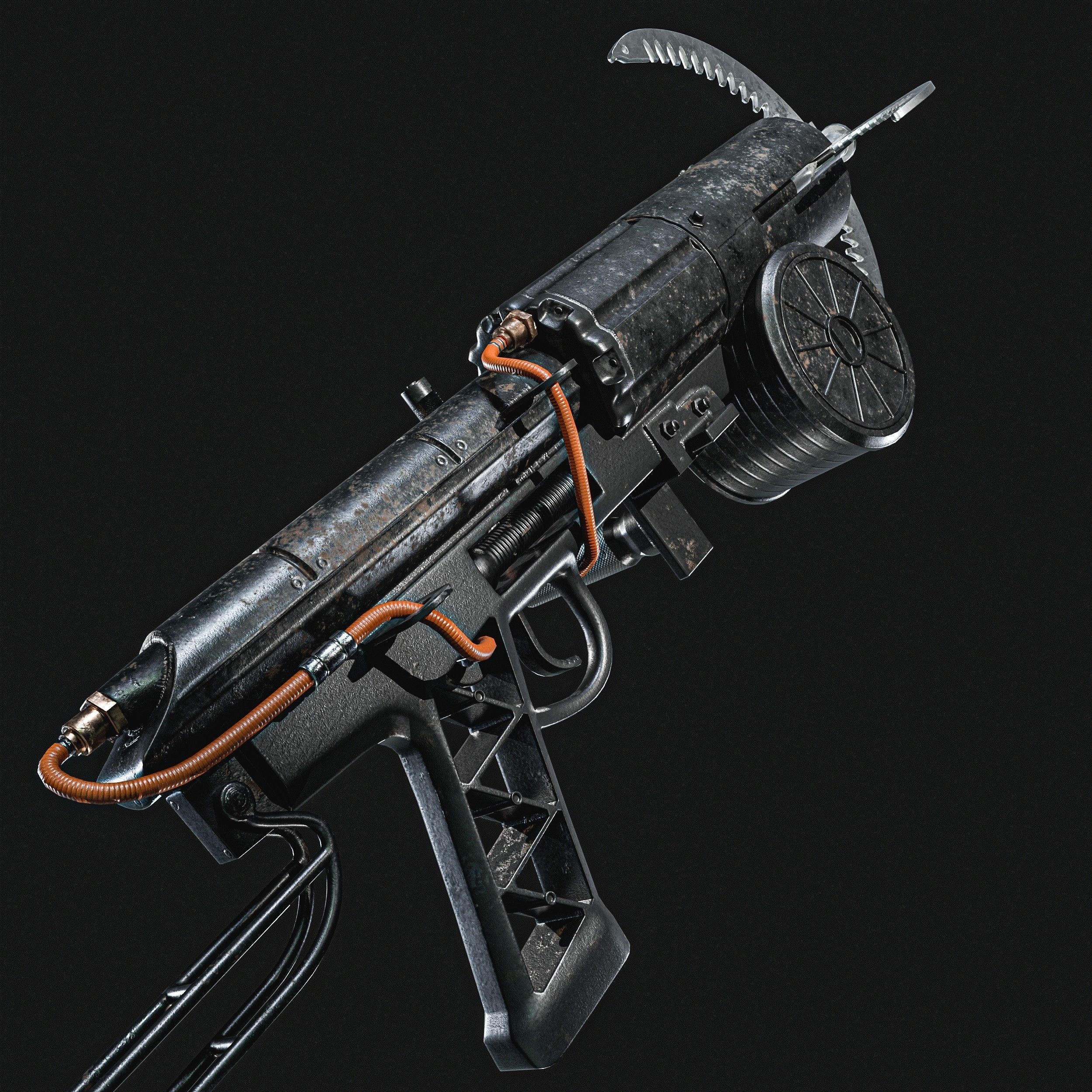 Grappling Hook Gun  Low-poly 3D model_2