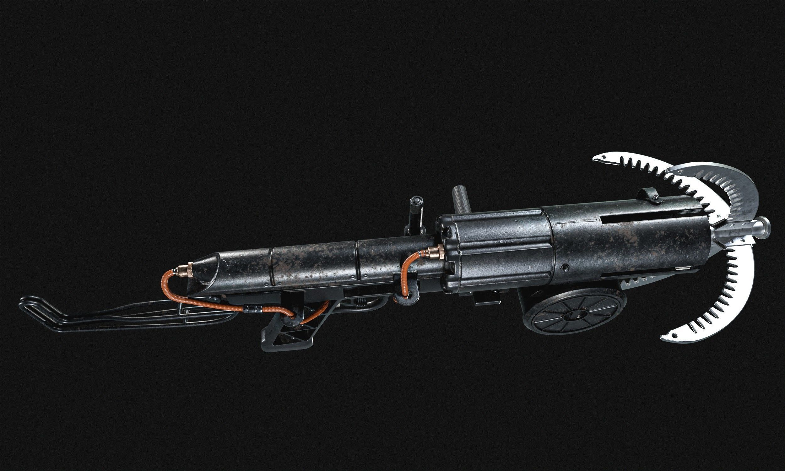 Grappling Hook Gun  Low-poly 3D model_17