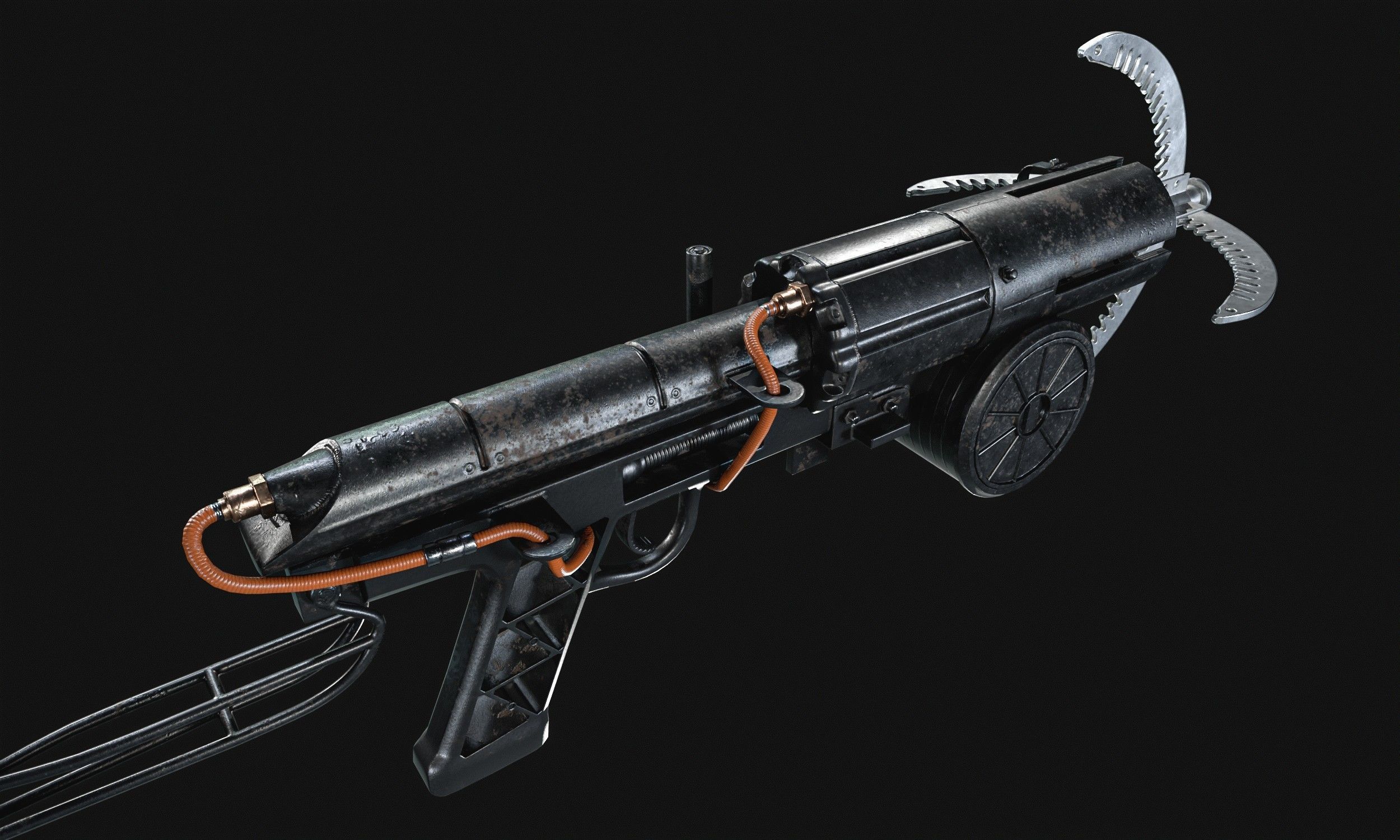 Grappling Hook Gun  Low-poly 3D model_13