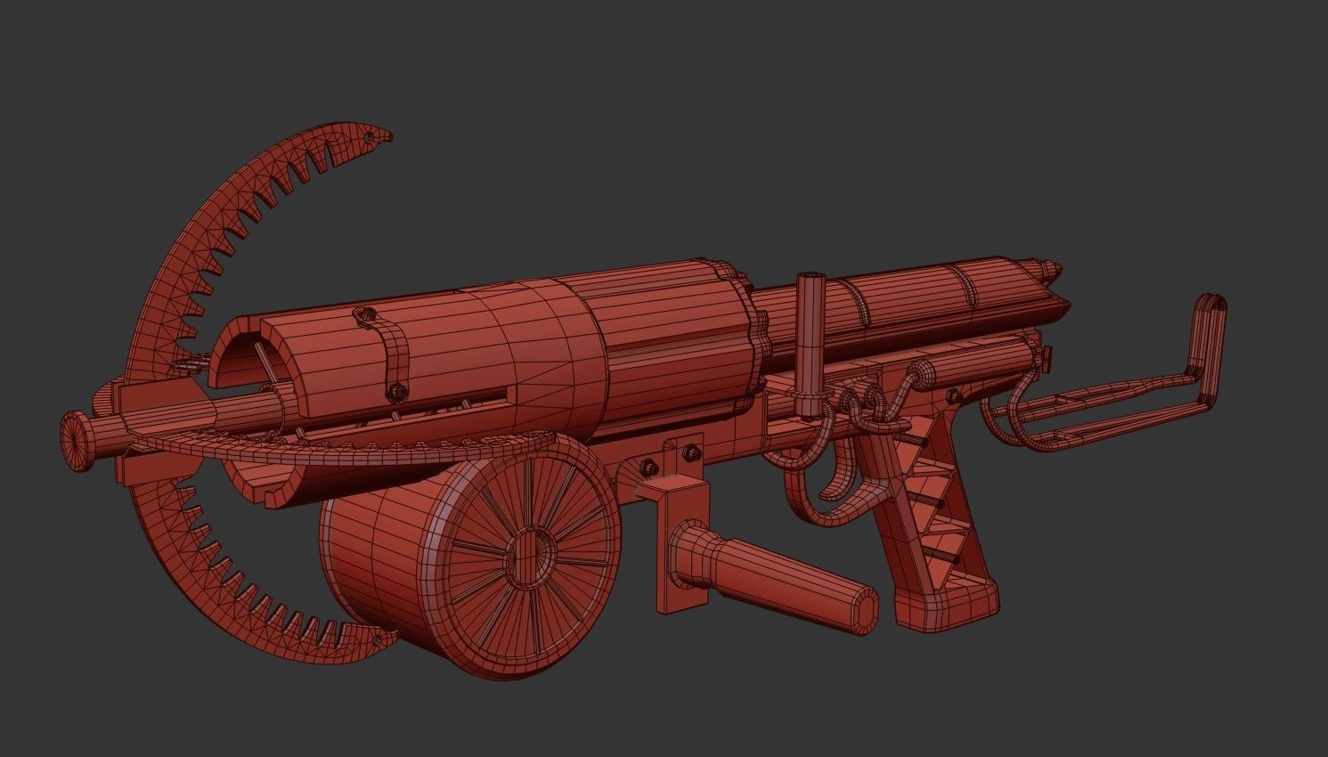 Grappling Hook Gun  Low-poly 3D model_32