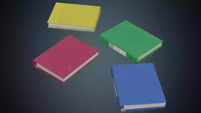 Ring Binder 1B Low-poly 3D model