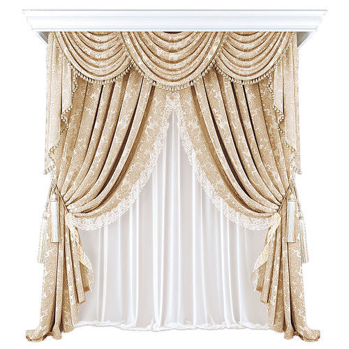 Curtains608 Low-poly 3D model