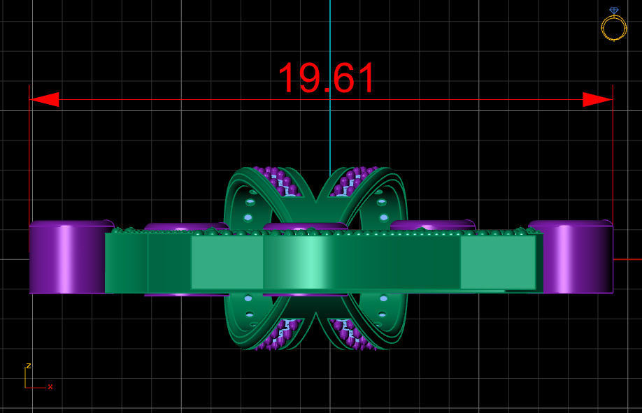 R letter pendant 3D print model_14