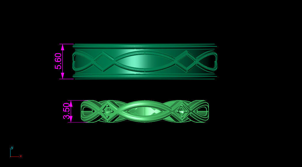 Wedding bands 48 3D print model_6