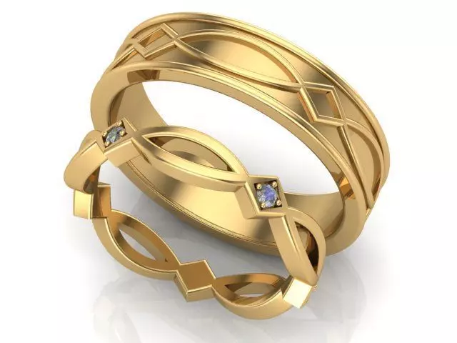Wedding bands 48 3D print model_0