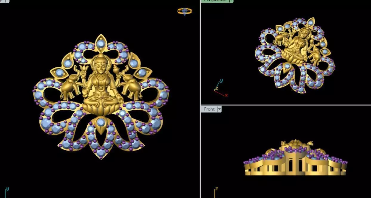 LAXMI NACKLACE 3D print model