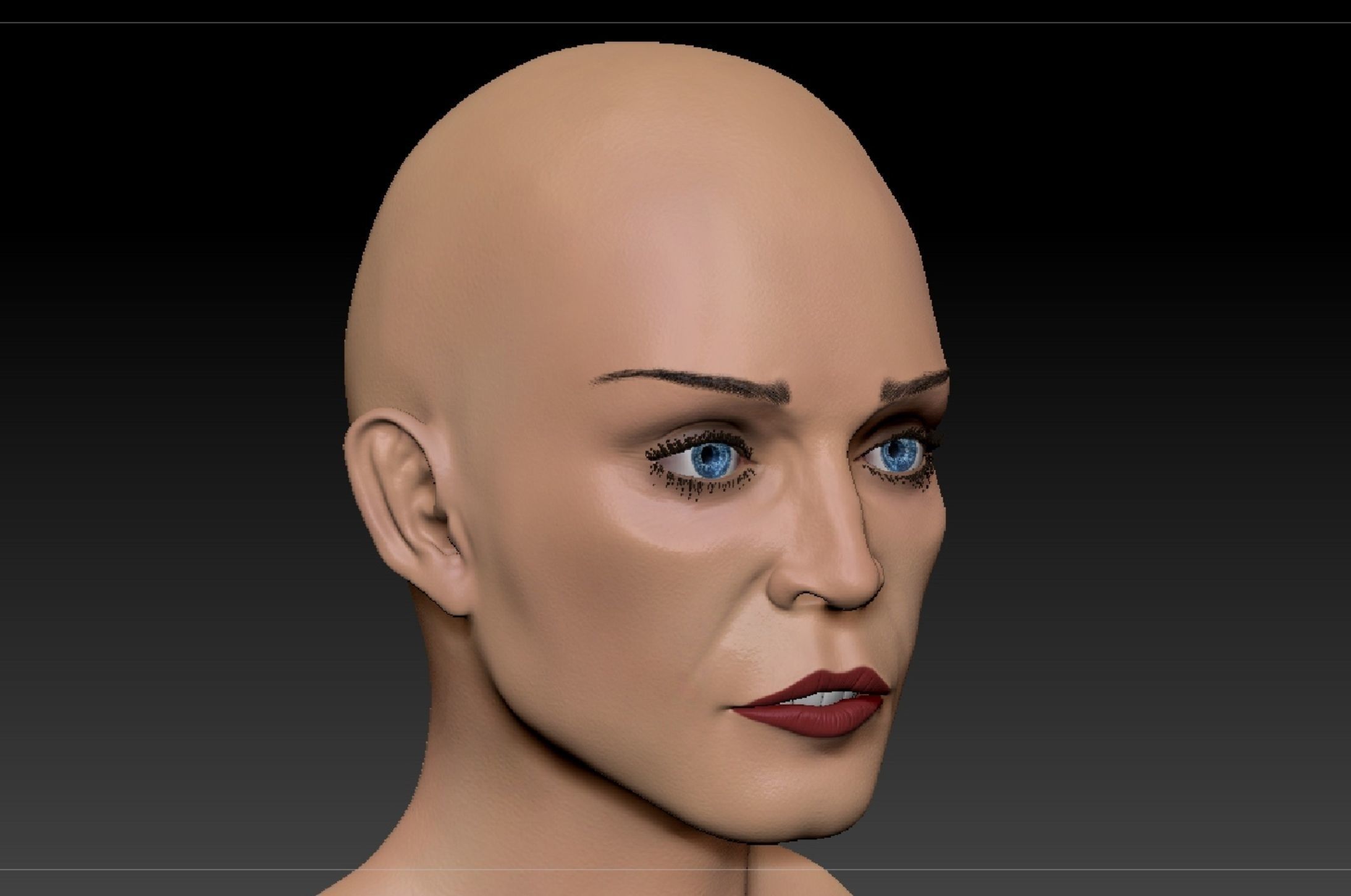 Singer Madonna head 3D print model_1