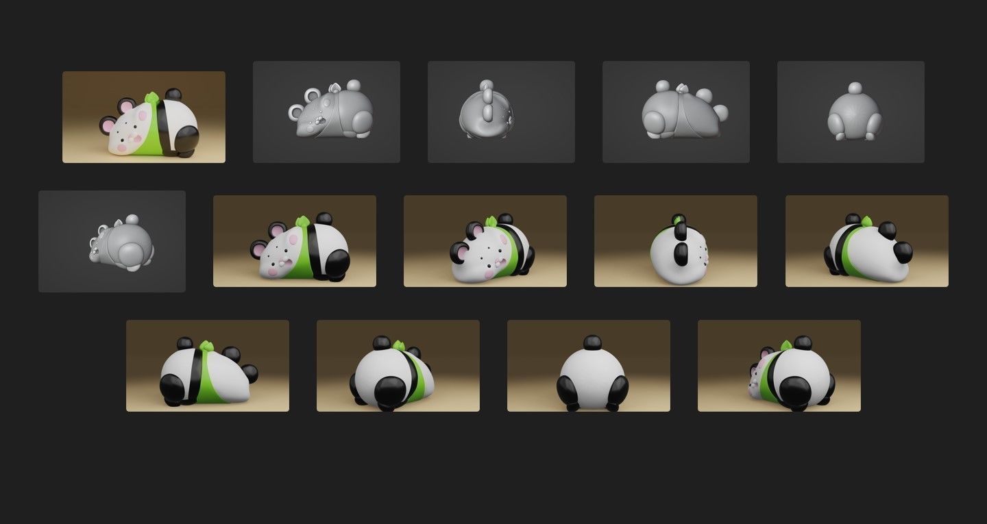 panda 3D print model_1