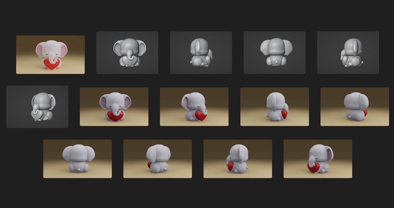 elephant 3D print model_1