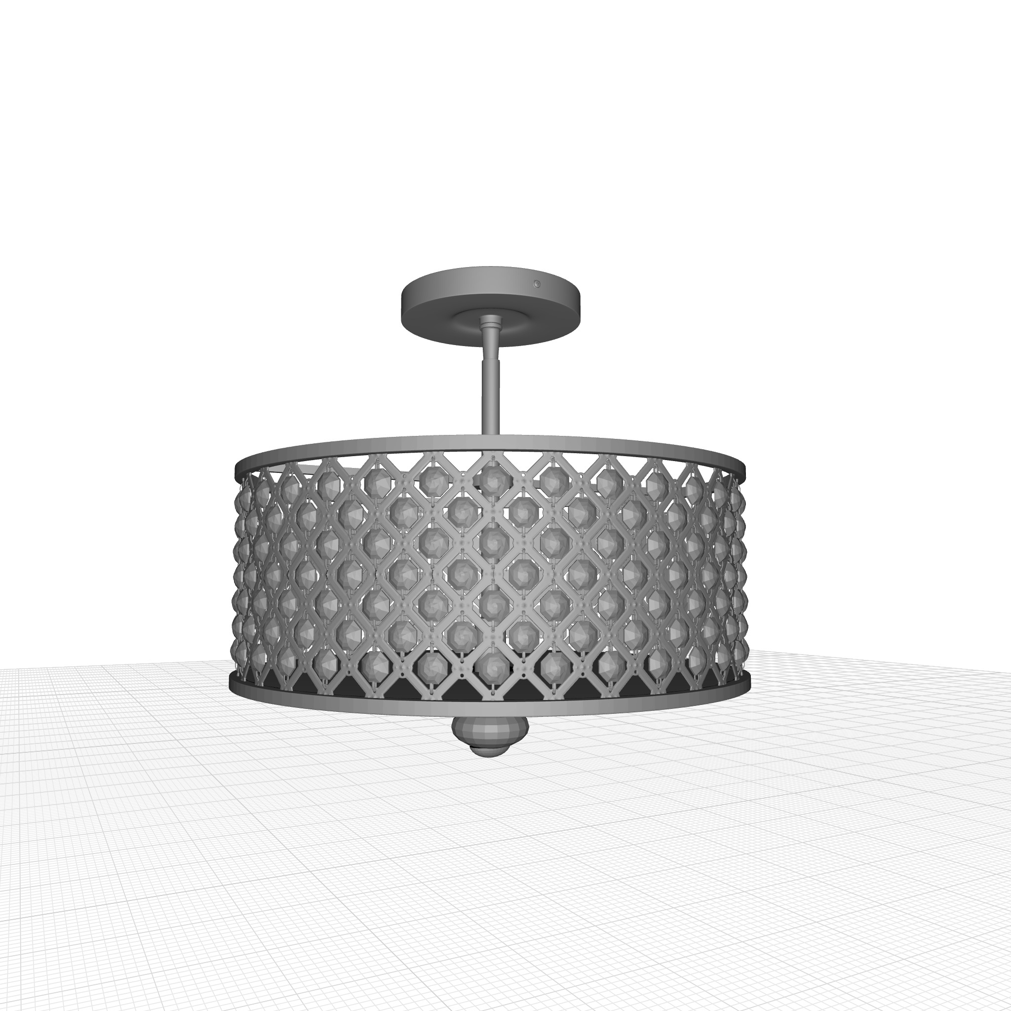 Augustine Semi Flush Mount 3D model_3