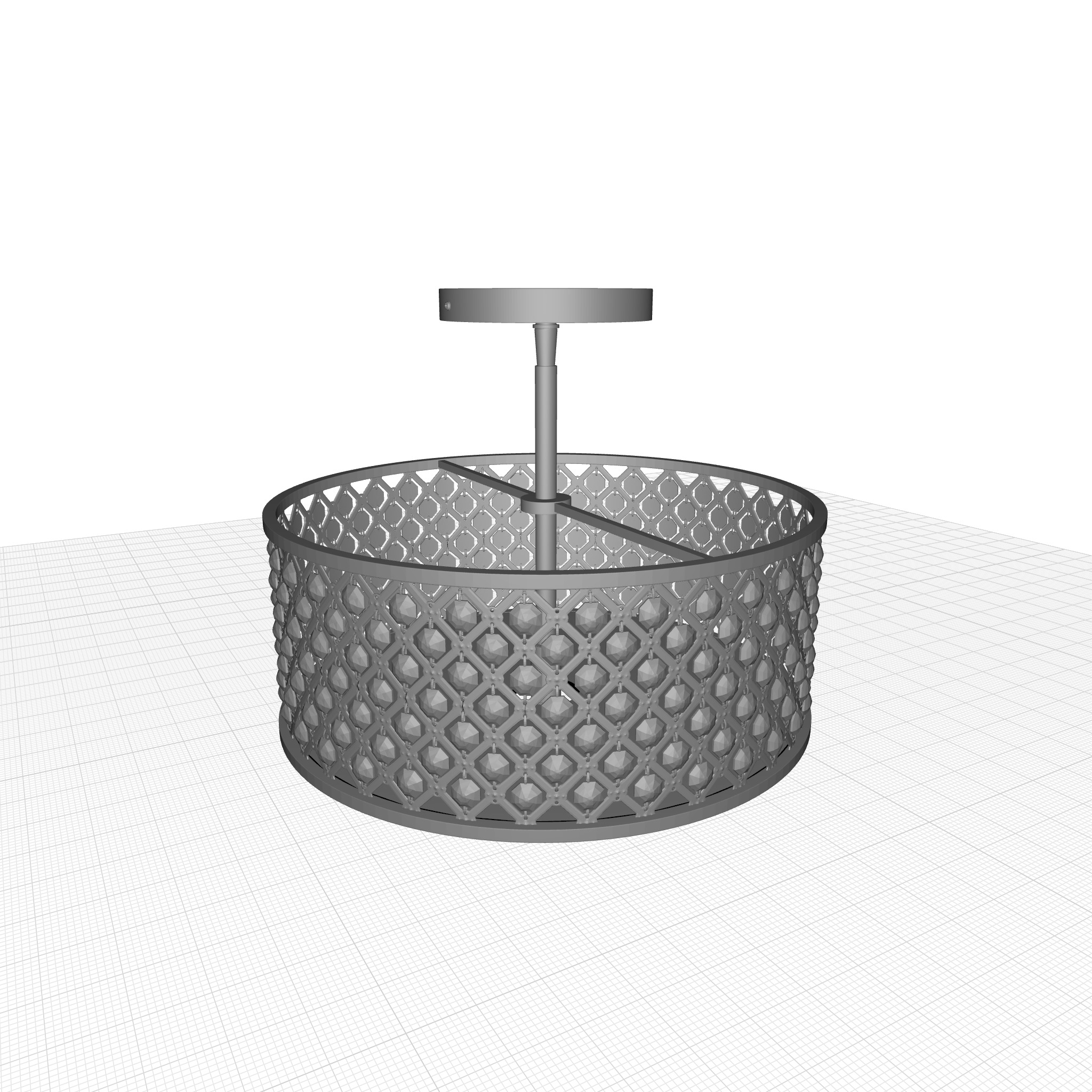 Augustine Semi Flush Mount 3D model_1