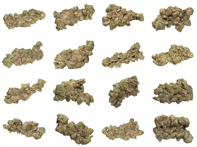 Realistic Natural Rock Cliff Collection 3D model