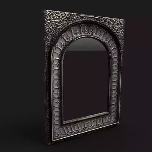 Pressed Metal Arch Wall Mirror