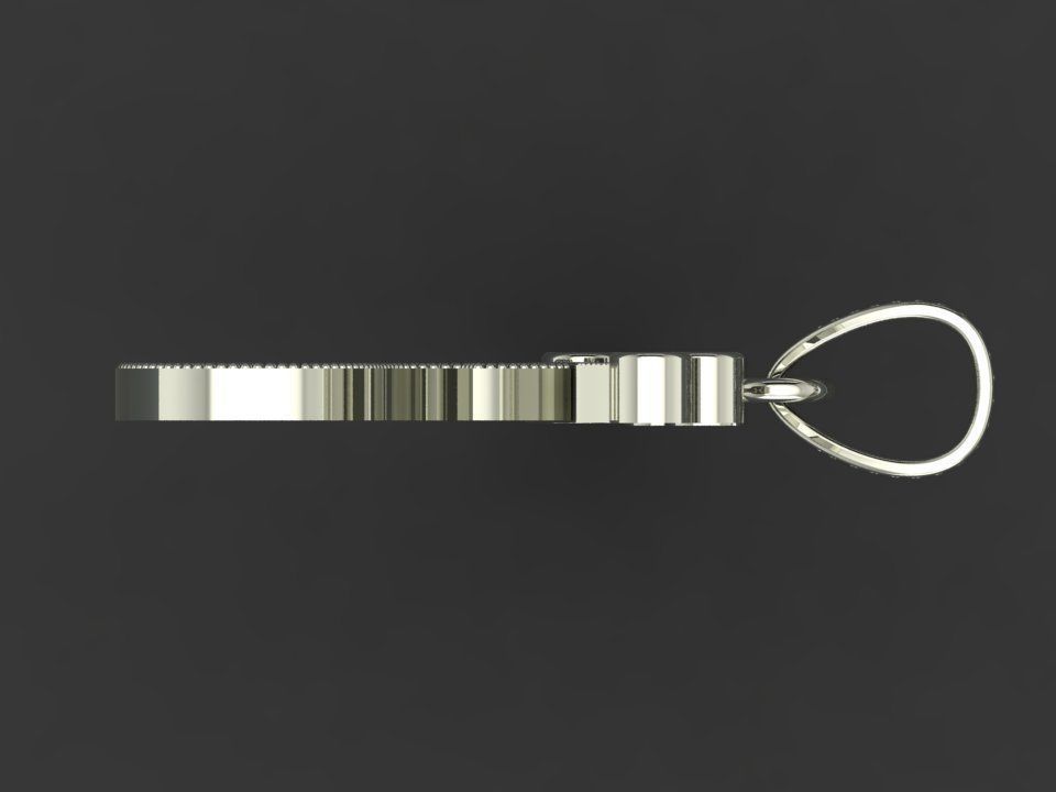 S letter pendant 3D print model_8