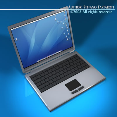 Laptop computer 3D model_1
