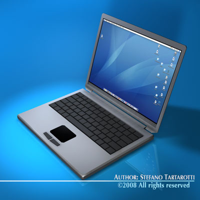 Laptop computer 3D model_2