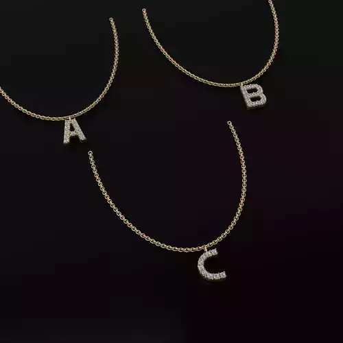 Diamond Alphabet Pendants - Letters 3D print model