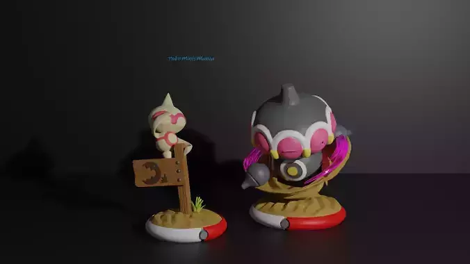Baltoy and Claydol pokemon presupported 3D print model 3D print model