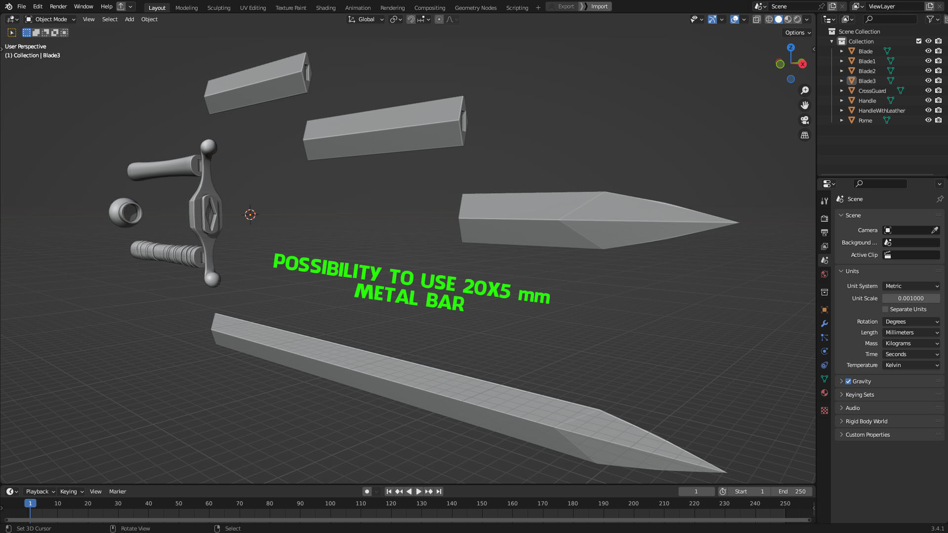 Dragon Ball Trunks Sword for Cosplay 3D print model_11