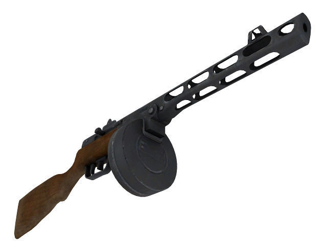 PPSh-41 Low-poly 3D model_5